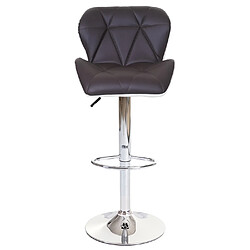 Avis Mendler 2x tabouret de bar HWC-A92, chaise de comptoir, similicuir, rotatif ~ marron