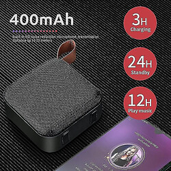 Universal Bluetooth Mini haut haut-parleur sans fil en haut en haut-parleurs portables Subwoofer Bluetooth 5.0 avec Speakers (noir)