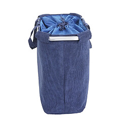 Acheter Decoshop26 Panier à linge corbeille avec cordon de serrage 2 compartiments 54x52x32cm 89L bleu 04_0001298