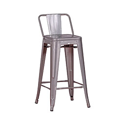 Nest Dream Tabouret industriel en métal à dossier bas (66cm) - Bistro