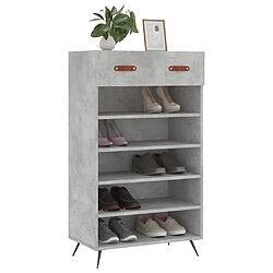 Avis Maison Chic Armoire à Chaussures Gris béton,Meuble de Rangement à Chaussures 60x35x105 cm bois d'ingénierie -MN48130