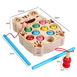 Entraînement de motricité de jeu de pêche magnétique en bois