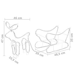 vidaXL Décoration de Noël d'extérieur Renne et traîneau 252 LED pas cher