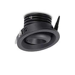 Inspired Neptuno Spot Encastré Mini Pivotant, LED 3W, 3000K, 210lm, Noir, 3 ans de Garantie