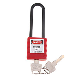 cadenas de verrouillage de sécurité à clé différente sécurité extérieure 76mm nylon rouge