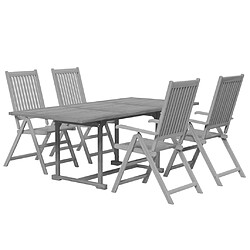 Avis Maison Chic Ensemble de salle à manger de jardin 5 pcs,Table et chaises d'extérieur Bois d'acacia massif -GKD269455