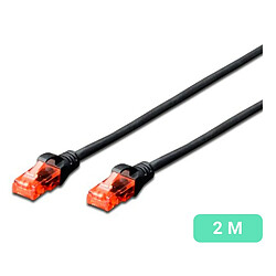 Cable de Red Ewent IM1014 Cat.6 U/UTP 2m Negro