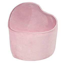 roba Pouf en forme de cœur pour enfants Rose mauve