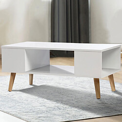 Idmarket MARKET Table Basse EFFIE Bois Blanc