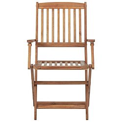 Avis Maison Chic Lot de 4 Chaises pliables d'extérieur| chaises Relax de jardin Bois d'acacia solide -GKD24794