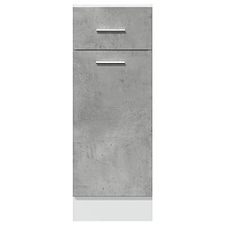 Avis vidaXL Armoire de plancher à tiroir Gris béton 30x46x81,5 cm Aggloméré