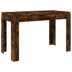 vidaXL Table à dîner chêne fumé 120x60x76 cm bois d'ingénierie