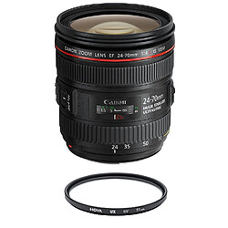 CANON EF 24-70mm F4L IS USM (White box) + HOYA UX UV 77mm Filter