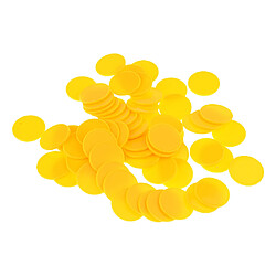 100x 25 Mm En Plastique Casino Jetons De Poker Bingo Marqueurs Jeton Jouet Cadeau Jaune