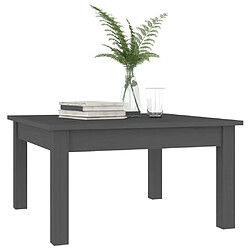 Avis ComfortXL Table Basse Gris 55x55x30 Cm Bois Massif De Pin