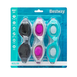 Bestway Lunettes de Natation Adulte Bracelet Silicone Couleur Assortie +14 Ans Plage et Piscine 21077 pas cher