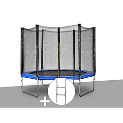 JARDIéco Kit trampoline Jardideco Atlas Ø 2,44 m Bleu + Echelle