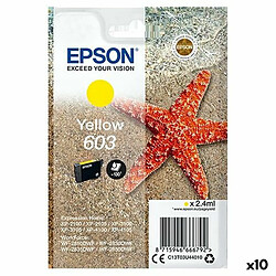 Cartouche d'encre originale Epson XP-2100, 3100, 4100 / WF-2830DWF, 2850DW - Nº 603 Jaune (10 Unités)