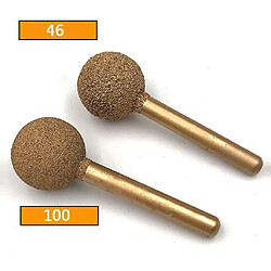 tête de meulage en forme de boule ronde diamantée outils de forage 25mm 46 grains pas cher