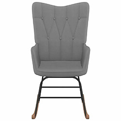 Maison Chic Chaise à bascule | Fauteuil Relax, design moderne Gris foncé Tissu -GKD47169