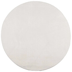 vidaXL Tapis IZA poils courts style scandinave crème Ø 80 cm