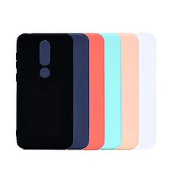 Wewoo Coque Souple Pour Nokia 5.1 Plus Candy Color TPU Case Noir pas cher