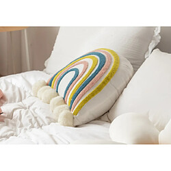 Avis Universal Dessin animé créatif arc-en-ciel peluche coussin coussin taille canapé poupée décoration maison Noël Saint Valentin fête des mères cadeau 46 cm | Oreiller de luxe