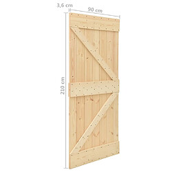 vidaXL Porte coulissante 90x210 cm pas cher