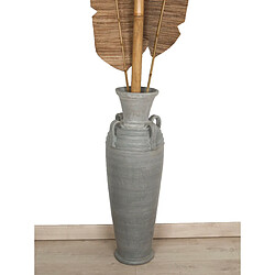 Vase de sol Alexandra House Living Gris Terre cuite 33 x 100 x 33 cm Avec des poignées