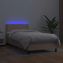 Avis Maison Chic Lit adulte- Lit + matelas + LED,Sommier à lattes de lit matelas et LED Cappuccino 90x200 cm -GKD93257