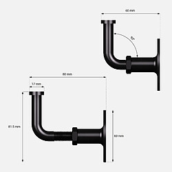 Acheter Kordo Support fixation murale pour main courante bois (réglable)