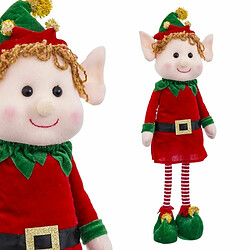 BigBuy Christmas Décorations de Noël Multicouleur Métal Foam Tissu Enfant Elfe 70 cm