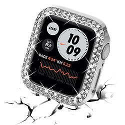 Coque en TPU décor strass, anti-rayures, argent pour votre Apple Watch Series 6/5/4/SE 44mm