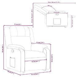 vidaXL Fauteuil inclinable Rouge Similicuir pas cher