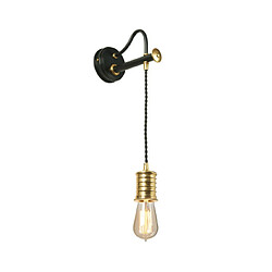 Elstead Lighting Applique murale Douille Métal Noir,Laiton