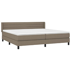 Avis Maison Chic Lit Adulte - Lit simple Lit à sommier tapissier avec matelas moelleux - Meuble de Chambre - Taupe 200x200 cm Tissu -MN47384