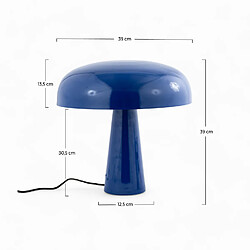 Rendez Vous Deco Lampe Livia en métal bleu foncé