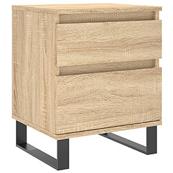 Acheter vidaXL Tables de chevet 2 pcs chêne sonoma 40x35x50 cm bois ingénierie