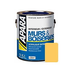 Apara Peinture intérieure couleur, acrylique satinée-2.5 litres-Giroflée