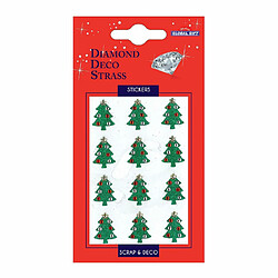 Youdoit Autocollants strass diamant - Sapins - Paillettes