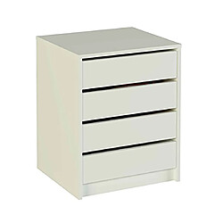 Pegane Commode / Meuble de rangement coloris blanc - Hauteur 61.4 x Longueur 50 x Profondeur 44 cm