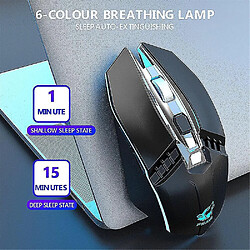 Universal Souris de jeu rechargeable X5 LED sans fil à LED silencieux USB souris ergonomique optique le sens de