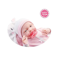 Avis Berenguer - Pink Soft Body La Newborn dans Bunny Bunting et accessoires. Corps souple nouveau-né. Costume rose avec couverture.