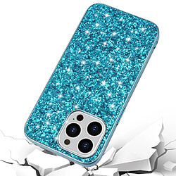 Coque en TPU paillettes scintillantes, électroplaqué bleu pour votre Apple iPhone 13 Pro 6.1 pouces