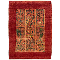 Vidal Tapis de laine 202x147 rouge Kashkuli