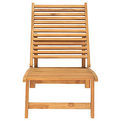 Maison Chic Chaise longue de jardin| Bain de soleil Relax | Transat bois de teck solide -GKD25603