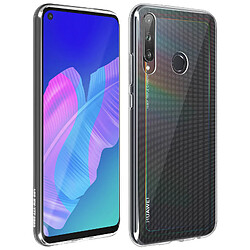 Avizar Coque Huawei P40 Lite E Silicone Souple et Film Verre Trempé 9H transparent