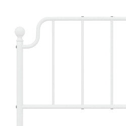 Maison Chic Tête de lit moderne pour chambre - Décoration de lit métal blanc 160 cm -MN60457 pas cher