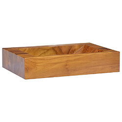 vidaXL Lavabo Bois de teck massif 50x35x10 cm