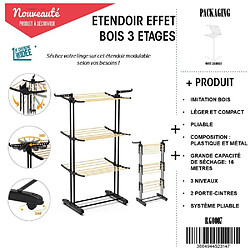 Je Cherche Une Idee Etendoir 3 étages effet bois.